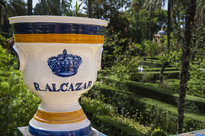 Spain, Andalusia, Seville, the Alcazar of Seville (Reales Alcazares de Sevilla), listed as World Heritage by UNESCO, the gardens