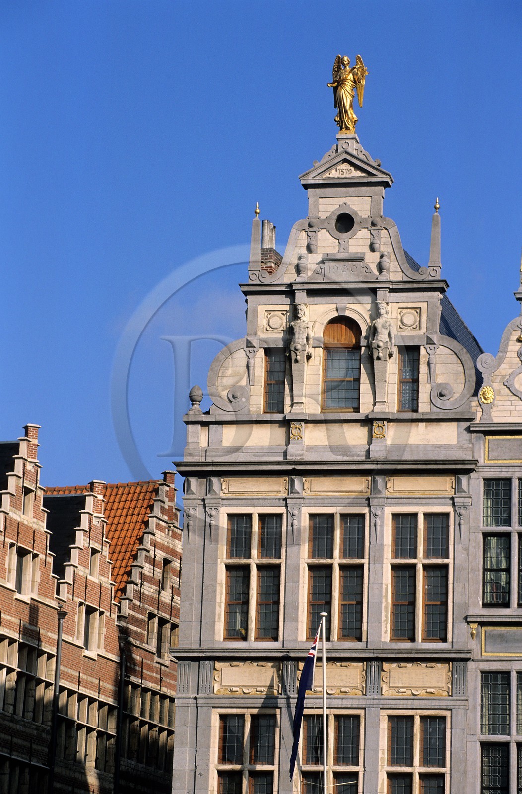 Belgique, Flandre, Anvers (Antwerpen), maison dite de l' Ange de style Renaissance sur Grote Markt (Grand -place)
