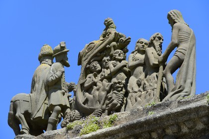 France, Finistere, Pleyben, the calvary in the Parish close (enclos paroissial)