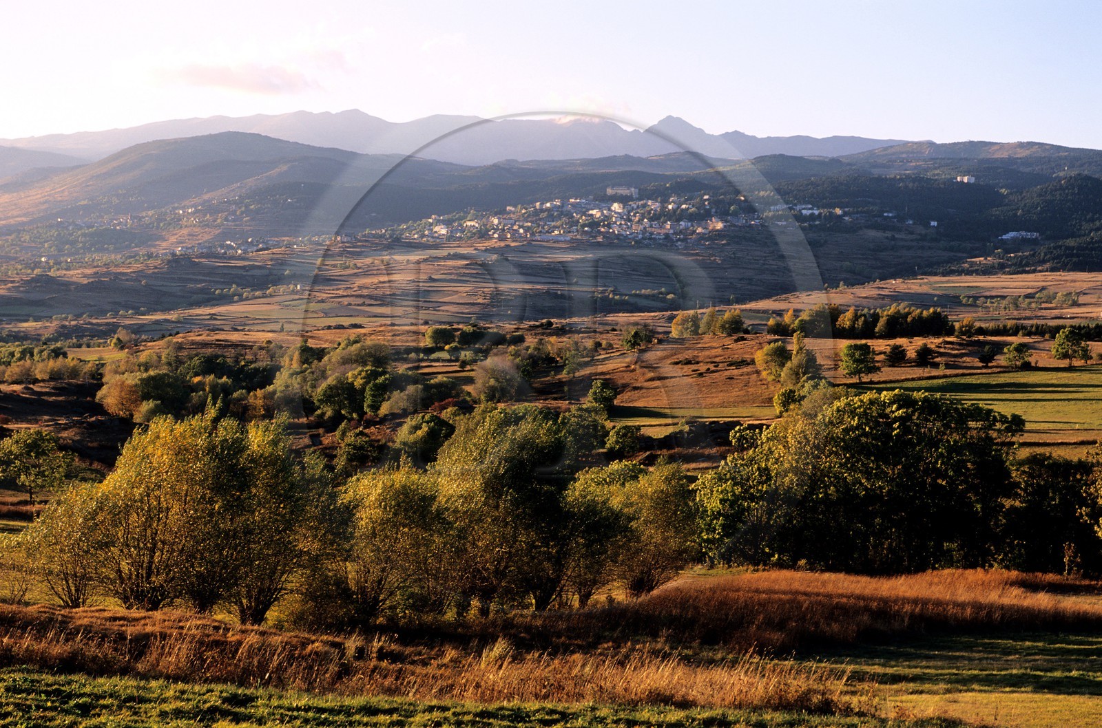 France, Pyrénées-Orientales (66), haut-plateau de la Cerdagne et Font-Romeu au fond