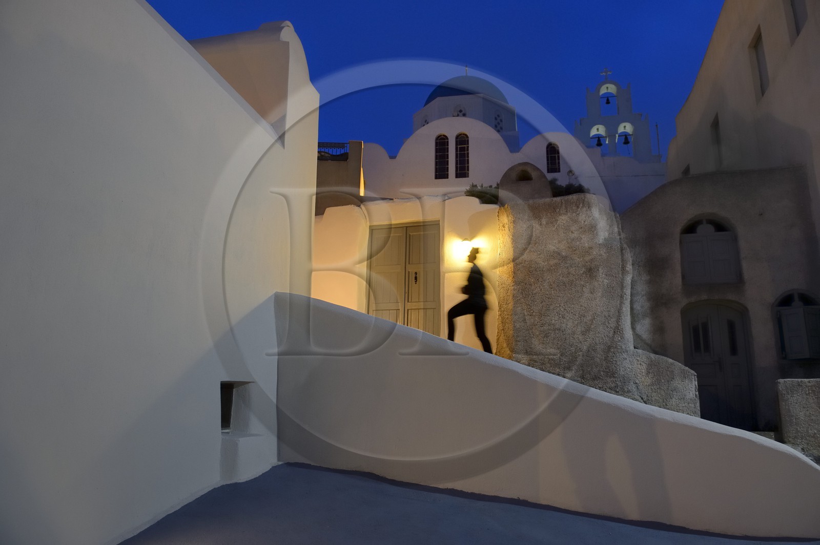 Grèce, Les Cyclades, mer Égée, île de Santorin (Thira ou Théra), village de Pyrgos, l'hôtel Relais & Châteaux Zannos Melathron