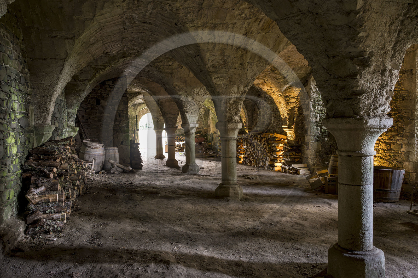 France, Côtes d'Armor (22), Paimpol, abbaye de Beauport du XIIIème siècle, les celliers
