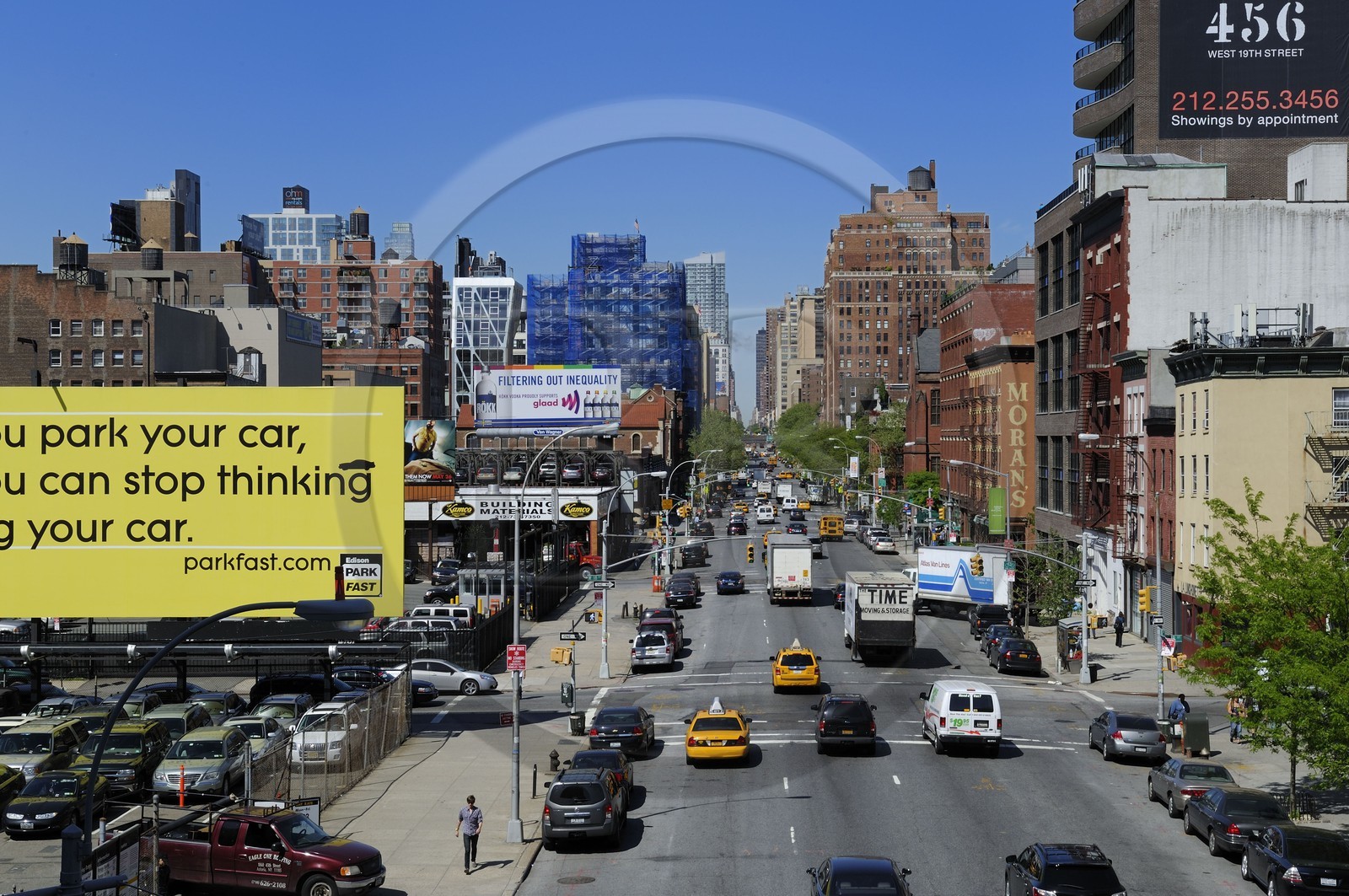 Etats-Unis, New York, Manhattan, Meatpacking district (Gansevoort Market), la 10th Avenue vers W17th Street