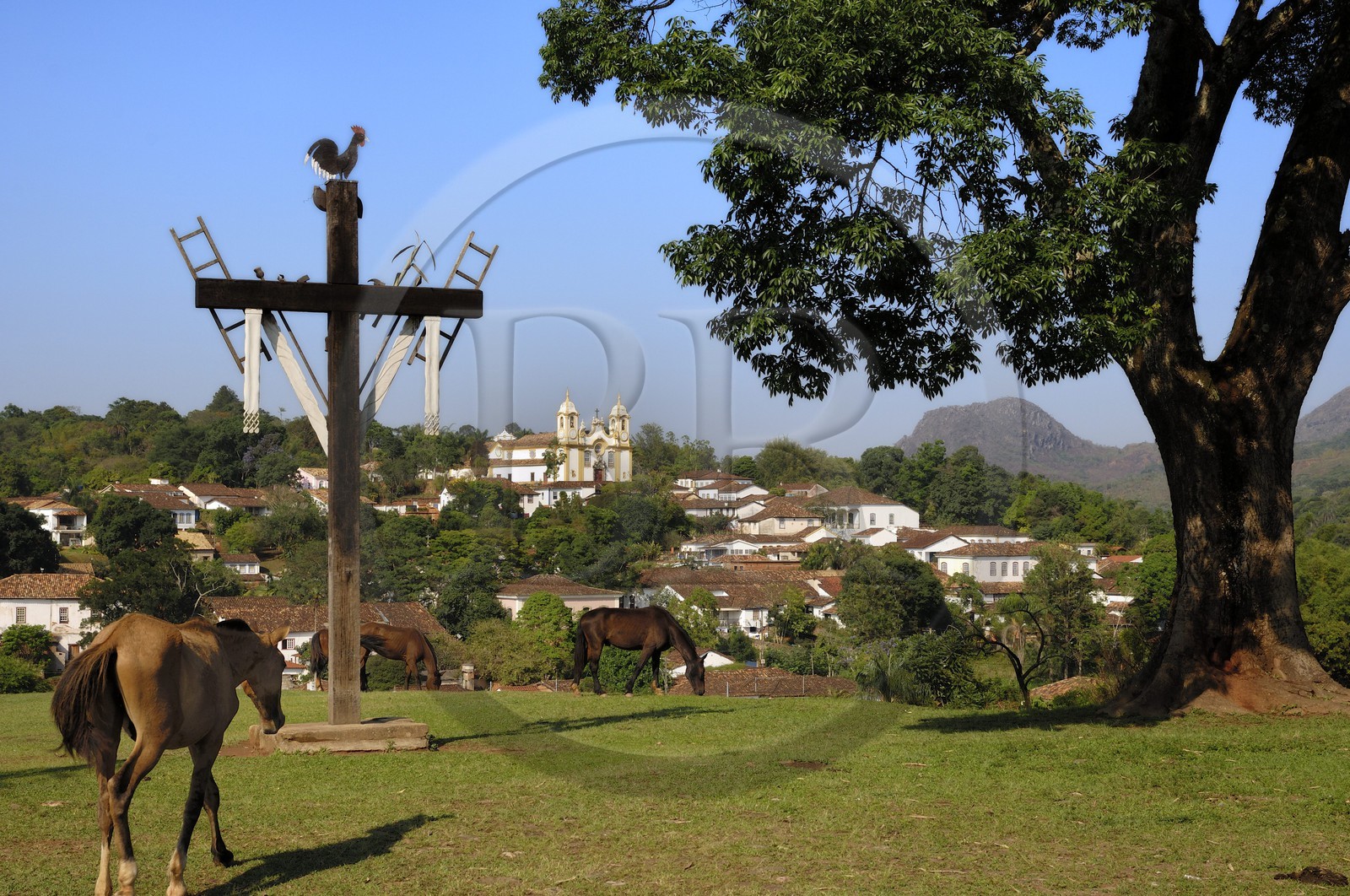 Brésil, Etat du Minas Gerais, Tirandentes, Matriz de Santo Antonio, église Saint-Antoine (Route de l'or, Estrada Real)