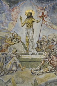 France, Marne (51), Reims, la chapelle Notre-Dame de la Paix ou chapelle Foujita, peintures de Leonard Foujita