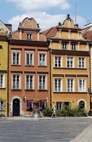 Pologne, Varsovie, maisons reconstruites de la vieille ville