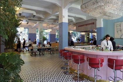 Georgia, Tbilisi, Stamba Hotel, Pink Bar