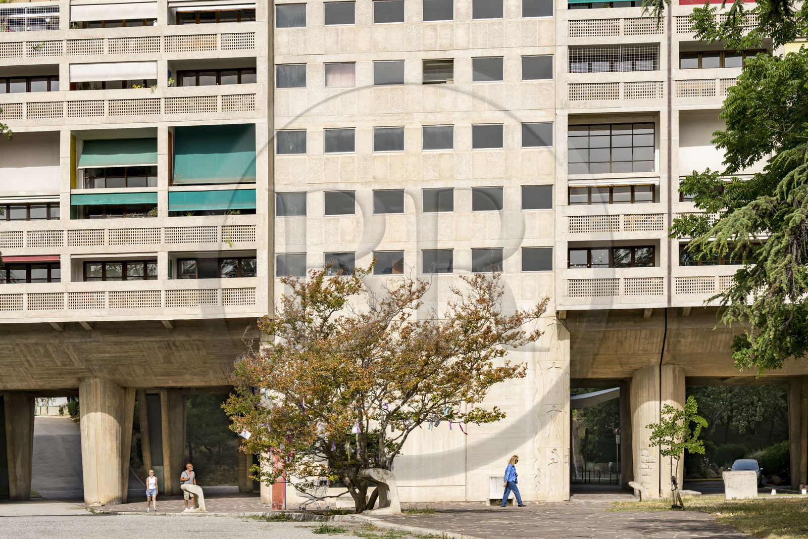 France, Bouches du Rhone, Marseille, architectural work of Le Corbusier, listed as World heritage by UNESCO, the Cité Radieuse by the architect Le Corbusier bordering the boulevard Michelet