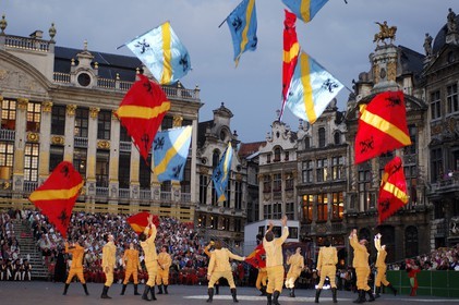 Belgium, Brussels, historical centre, Grand' Place listed as World Heritage by UNESCO, the Ommegang Festival