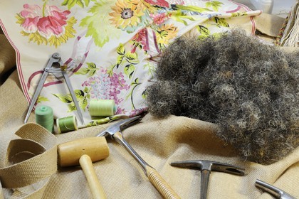 France, Yvelines, Chateau de Versailles, the castle restoration workshop, tapestry workshop