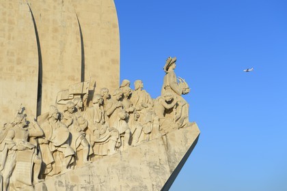 Portugal, Lisbon, Belem District, Padrao dos Descobrimentos (Monument to the Discoveries) dated 1960