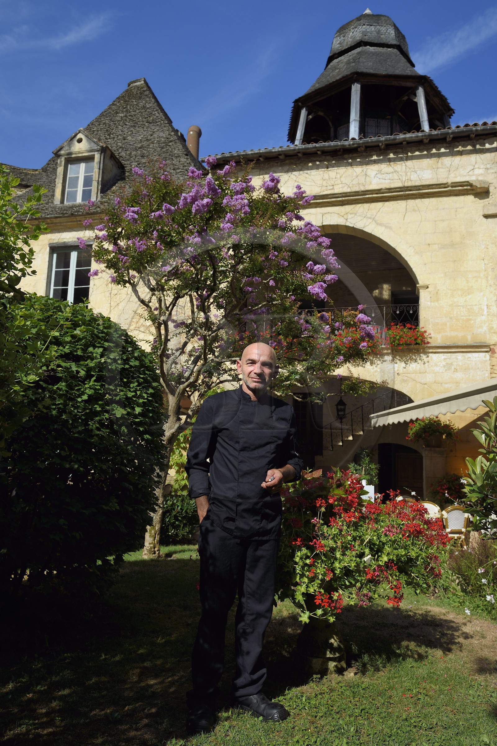 France, Dordogne (24), Périgord Noir, vallée de la Dordogne, Sarlat-la-Canéda, Patrick Lavergne le Chef de cuisine du restaurant Présidial