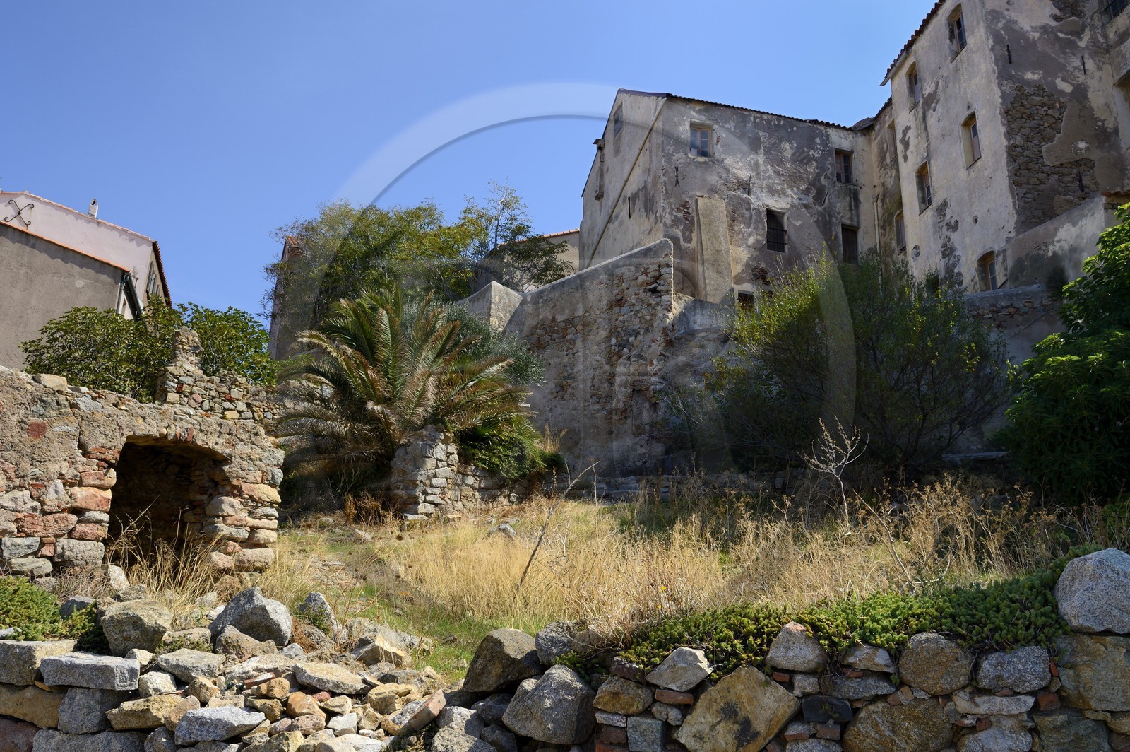 France, Haute Corse, Calvi, the citadel, ruins of the supposed birthplace of Christopher Columbus