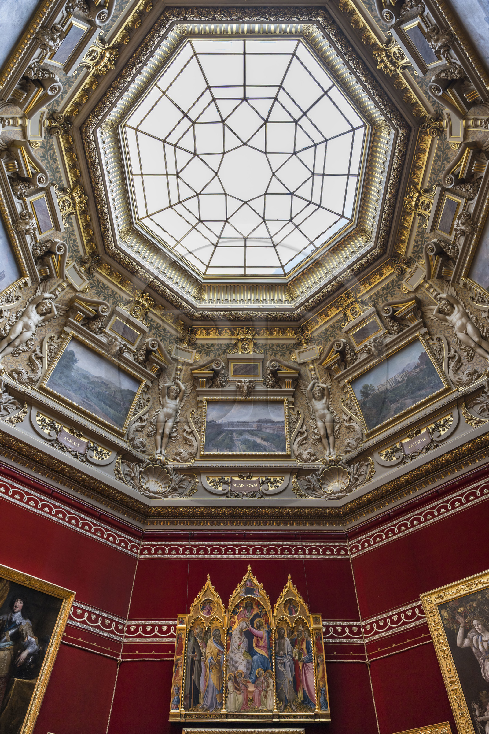 France, Oise (60), Chantilly, le chateau de Chantilly, le musée Condé, salle de la Tribune