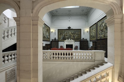 France, Hérault (34), Pézenas, vieille ville, hôtel Saint Germain, actuellement musée de Vulliod-Saint-Germain