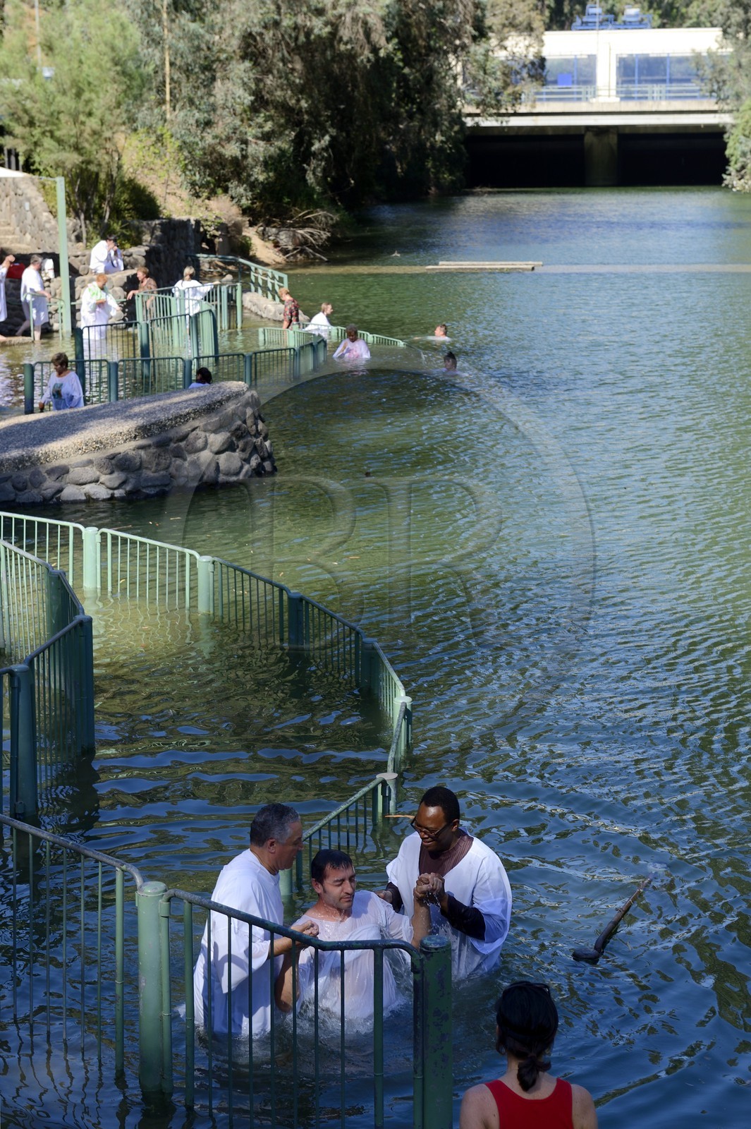 Israel, district Nord, Galilée, Tibériade, Yardenit site de baptêmes sur le Jourdain