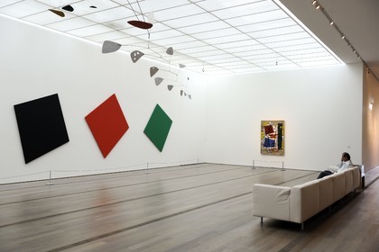 Suisse, Bâle, fondation Beyeler, blue, black red and green de Kelly Ellsworth