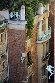 France, Paris (75), le Castel-Beranger, immeuble du 14 rue La Fontaine de style Art Nouveau  par Hector Guimard