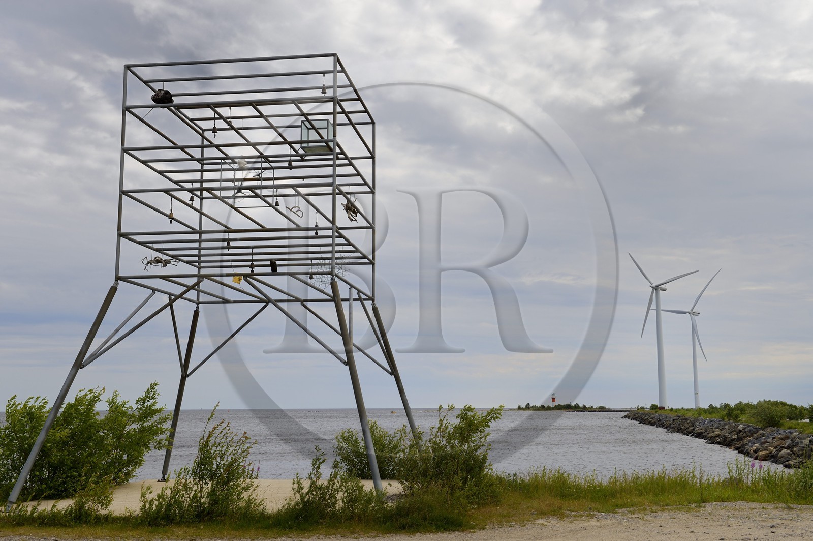 Suède, Comté de Vasterbotten, Holmsund port maritime d'Umea, la Route d'Art des Sept Rivières (Konstvagen Sju Alvar), Plats Nord 63 ° 40 ', '8 Ost 20 ° 20, '6 de l'artiste Mats Caldeborg