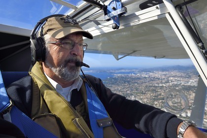 France, Var, Bras, the pilote Pierre Becker (aerial view)