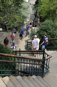 Canada, Quebec Province, Quebec City, Old Town listed as World Heritage by UNESCO, Casse-Cou (Breakneck) stairs leading to the Dufferin Terrace