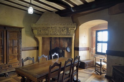 France, Bas Rhin, Orschwiller, Alsace Wine Road, Haut Koenigsbourg Castle, the Lorraine room