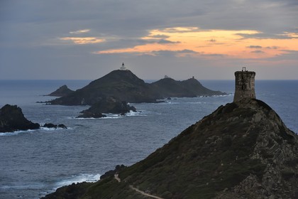 France, Corse du Sud, Golfe d'Ajaccio, Sanguinaires islands, Parata tower