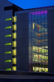 Republic of Ireland, Dublin county, Dublin, new office buildings on North Wall Quay in the rehabilitated docks, Liffey river