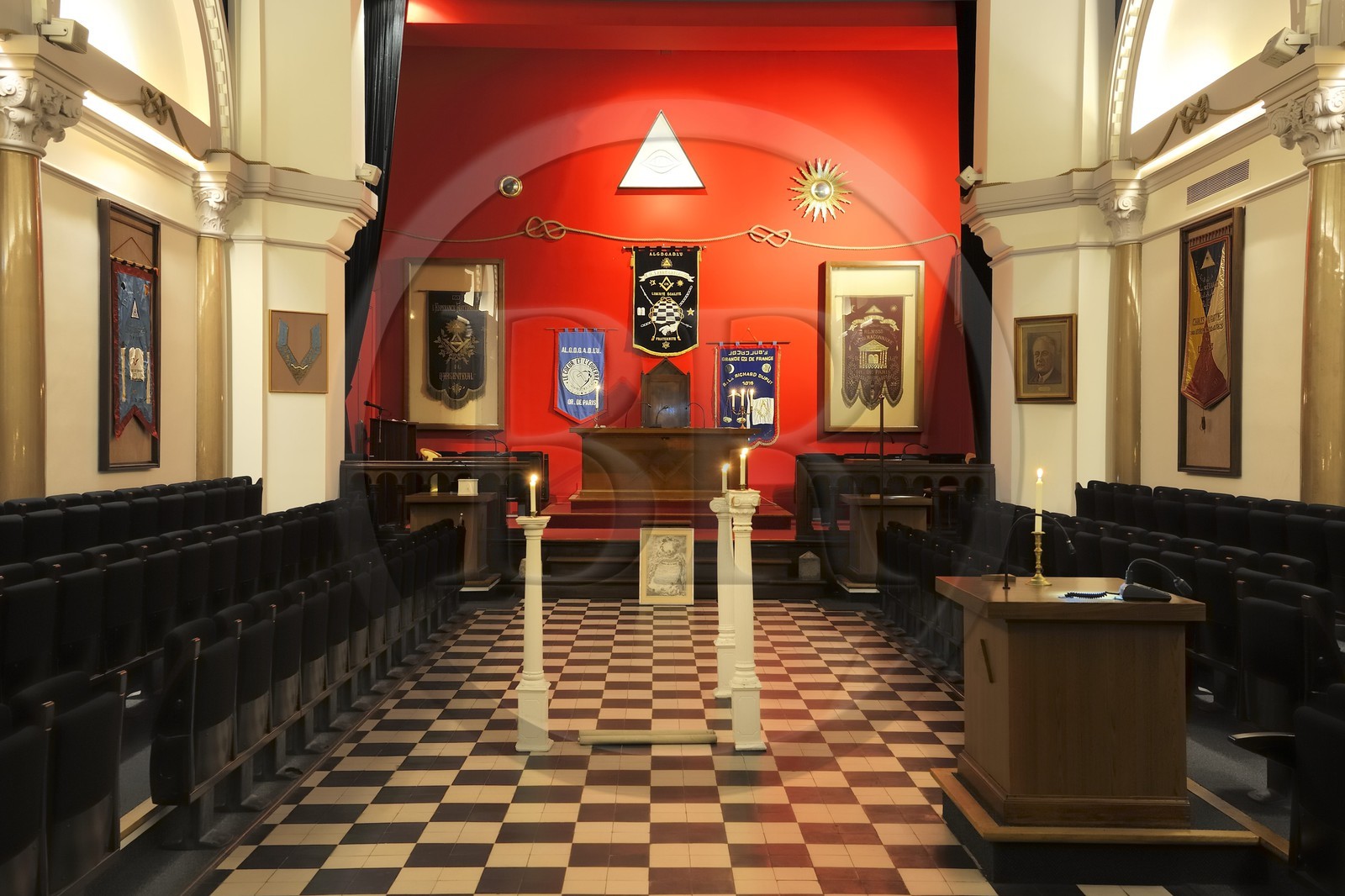 France, Paris (75), Grande Loge de France (GLDF), temple maçonnique