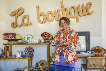 France, Hérault (34), Sète, Laetitia Chicheportiche qui dirige l'Hotel L'Orque Bleue