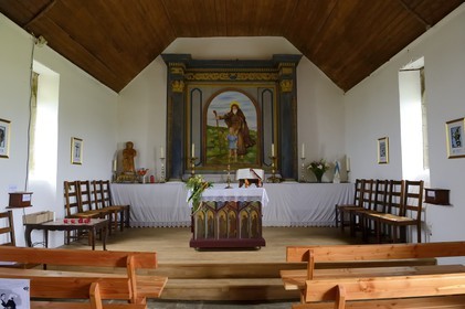 France, Côtes-d'Armor (22), chapelle Saint-Hervé au sommet du Menez Bré