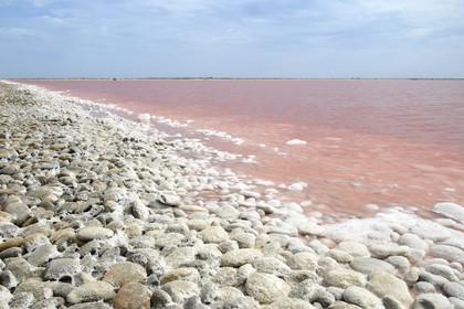 France, Bouches-du-Rhône (13), Camargue, Salin-de-Giraud, les salins du Midi, dépots de sel