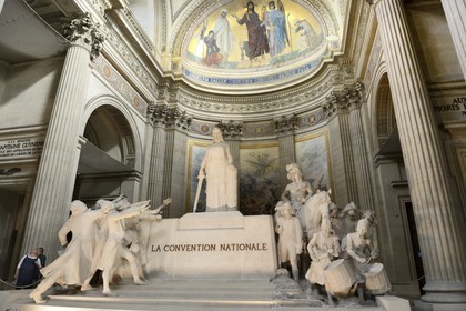 France, Paris (75), le Panthéon, la nef, sculpture La Convention Nationale par Sicard