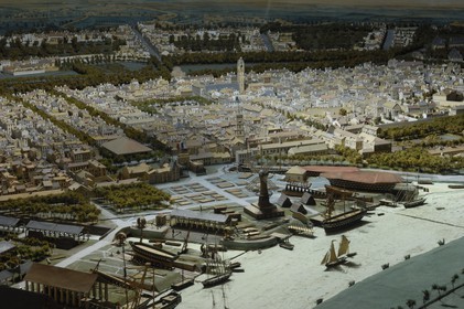 France, Charente-Maritime (17), Rochefort, le quartier de l'Arsenal, musée d'art et d'histoire dans l'hôtel Hèbre de Saint-Clément, plan-relief de Rochefort de Touboulic
