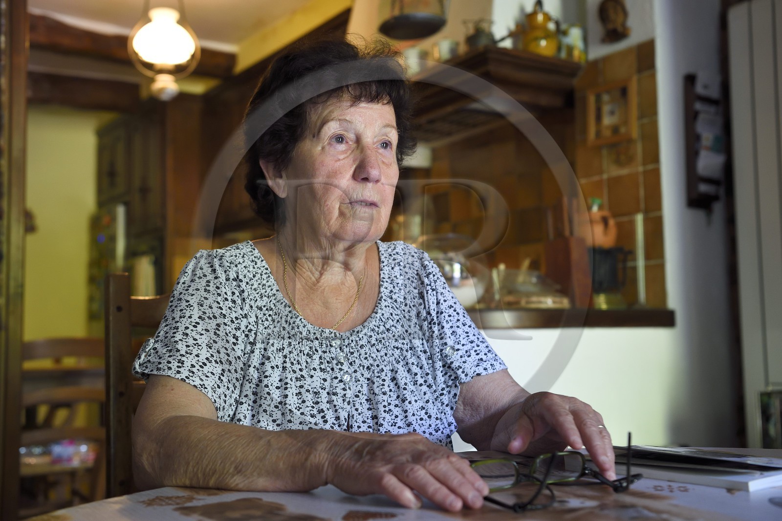 France, Var, Provence Verte, Barjols, Denise Carrera former employee of the tanneries today closed