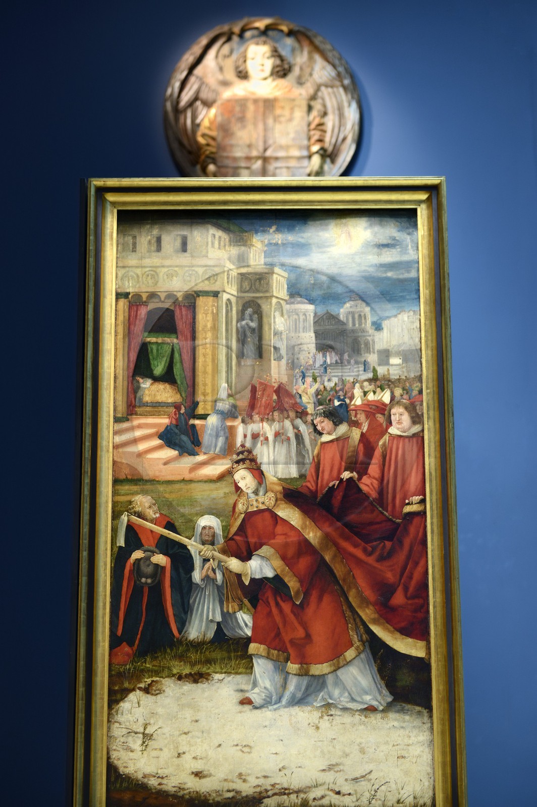 Allemagne, Bade-Wurtemberg, Fribourg en Brisgau, musée des Augustins (Augustinermuseum), Le Miracle de la Neige (1517-19) de Matthias Grünewald