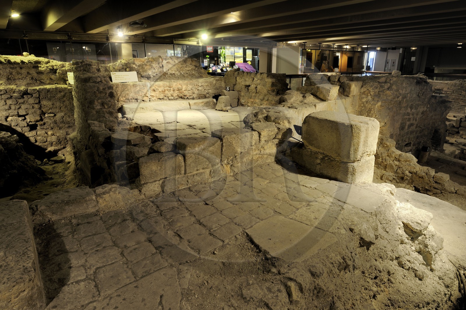 France, Paris (75), île de la Cité, crypte archéologique sous le parvis de la cathédrale Notre-Dame