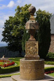France, Bas-Rhin (67), le couvent du Mont Sainte-Odile, cadran solaire géographique
