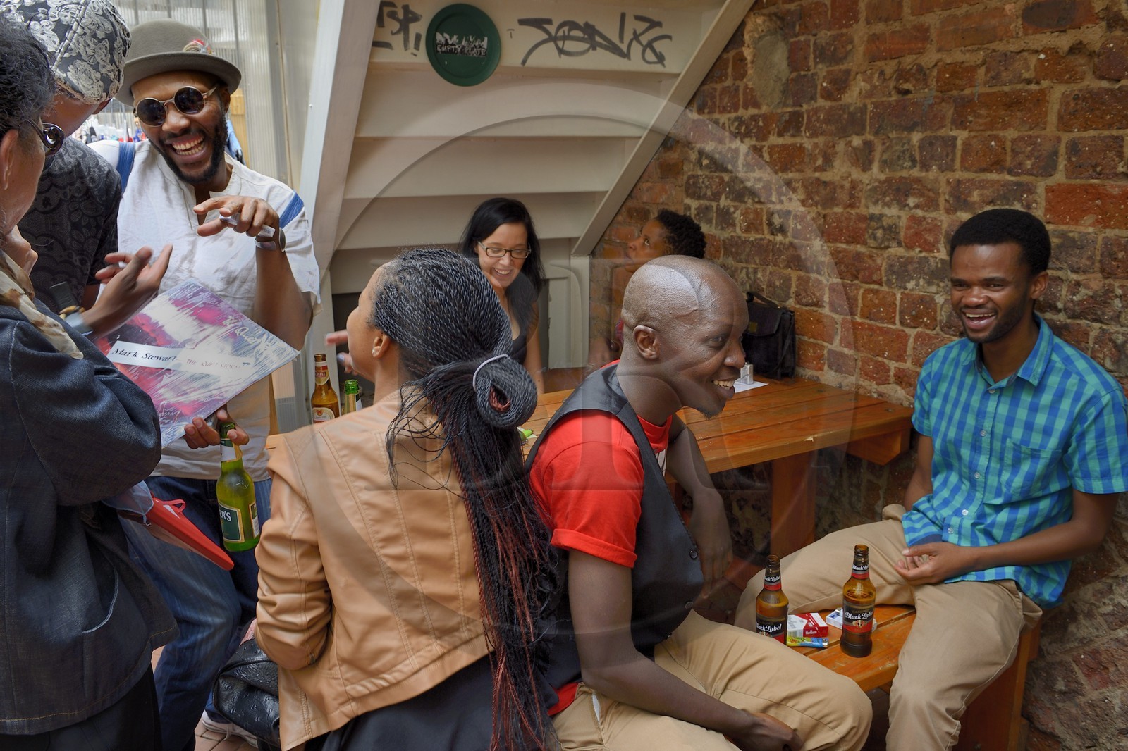 Afrique du Sud, province de Gauteng, Johannesburg, quartier de Braamfontein, Kitchener Carvery Bar et boutique à la mode à l'angle de Juta et De Beer street,  le coin de Jeez Babe dans la cour arrière