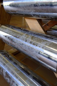 France, Haut-Rhin (68), Mulhouse,  Rixheim, musée du papier peint, cylindre d'impression en taille douce