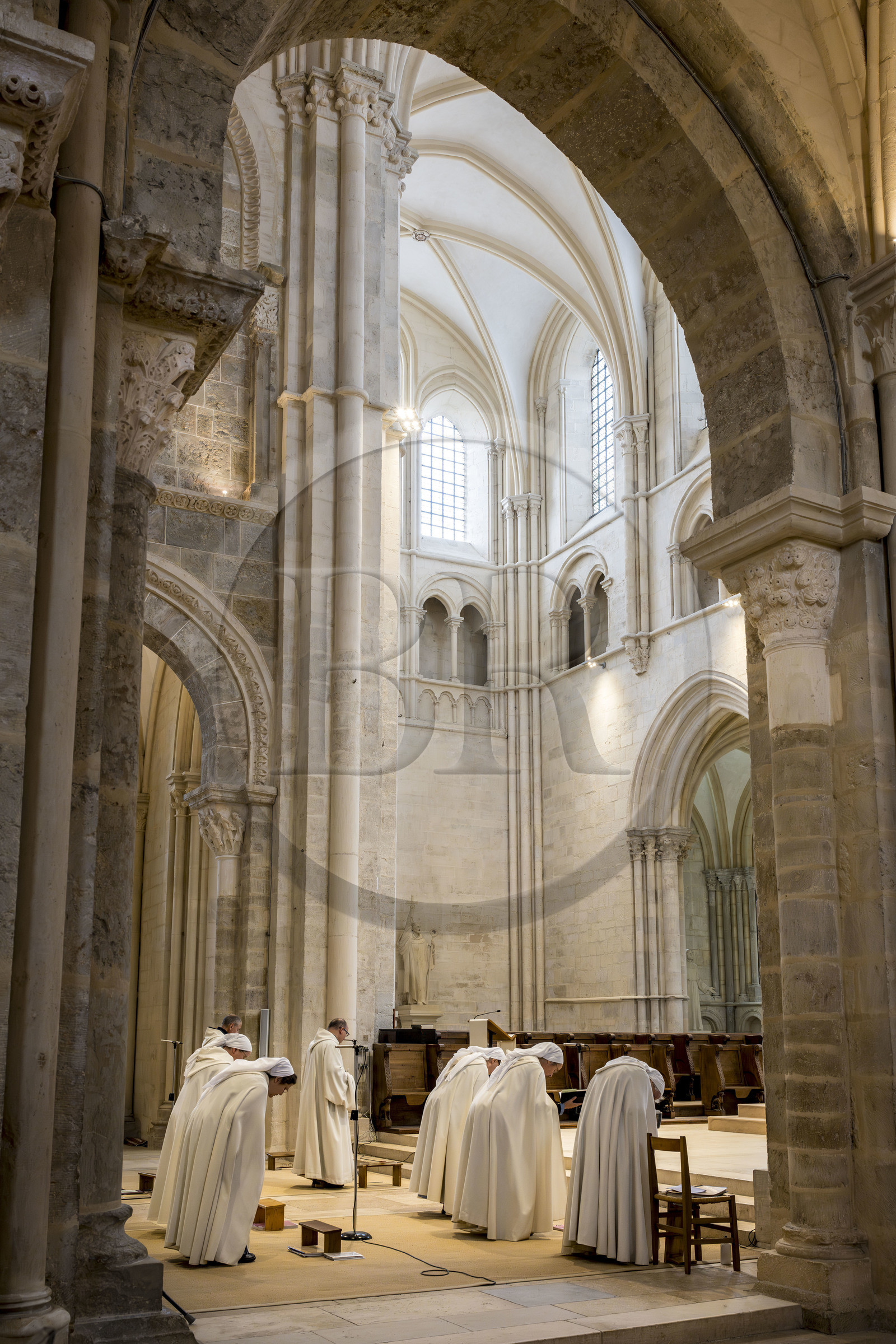 France, Yonne, regional natural park of Morvan, Vézelay, a UNESCO World Heritage site, labelled Les Plus Beaux Villages de France, starting point of one of the main ways to Santiago de Compostela, the Basilica of Saint Mary Magdalene, religious service of the brothers and sisters of the Jerusalem Fraternity