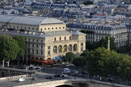 France, Paris (75), Pont aux Changesvet le théâtre du Châtelet