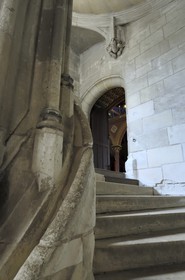 France, Loir-et-Cher (41), vallée de la Loire classée au Patrimoine Mondial de l'UNESCO, château de Blois, escalier menant à la salle des Etats