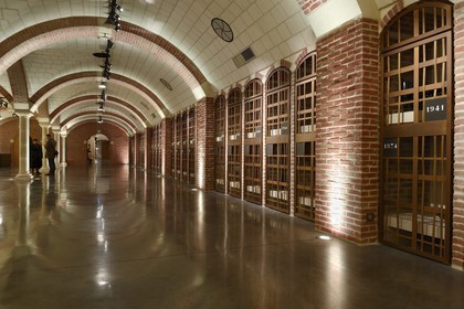 France, Marne, Reims, champagne Vranken, the cellar of the Villa Demoiselle, collection of vintage champagne created in Reims