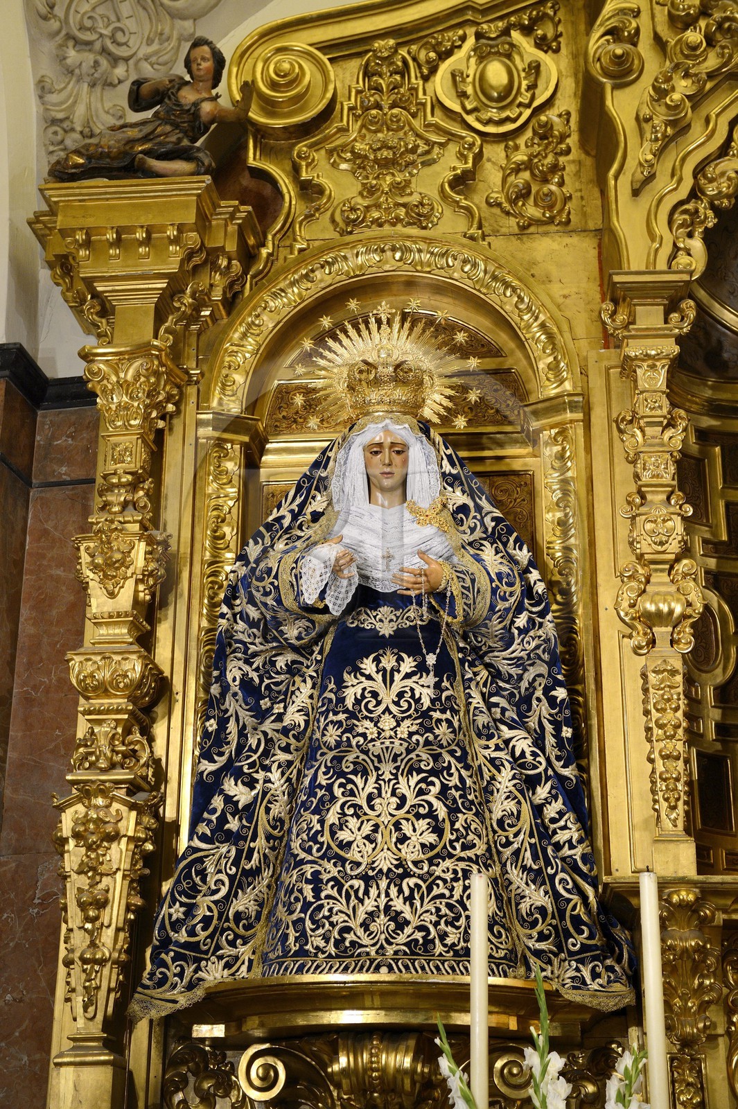 Espagne, Andalousie, Séville, église San Nicolas, Notre-Dame du Souterrain (Nuestra Senora del Subterraneo), populairement connue comme La Candelaria