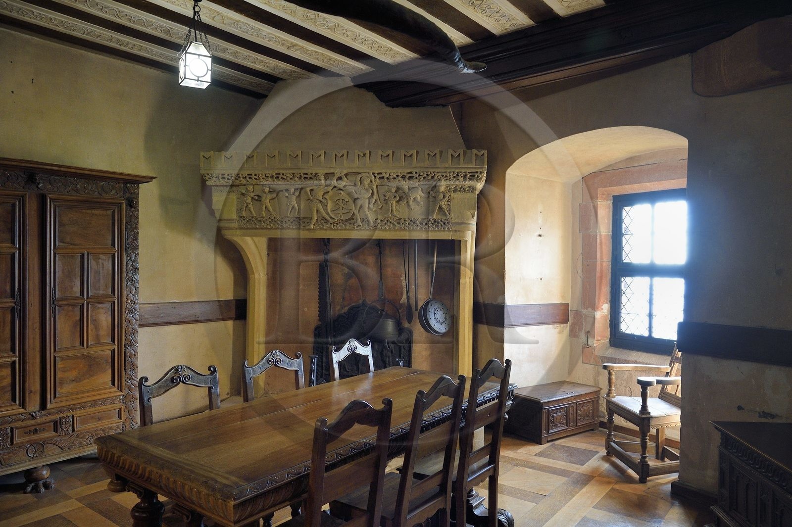 France, Bas Rhin, Orschwiller, Alsace Wine Road, Haut Koenigsbourg Castle, the Lorraine room