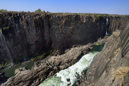 Zimbabwe, province de Matabeleland septentrional, fleuve Zambèze, les Chutes Victoria, classées Patrimoine Mondial de l'UNESCO