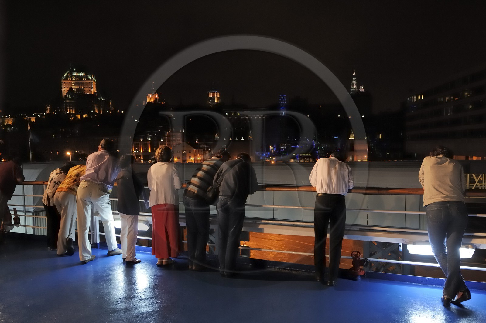 Canada, Quebec Province, Quebec City, Old Town listed as World Heritage by UNESCO, Chateau Frontenac seen from the harbour over St Lawrence River