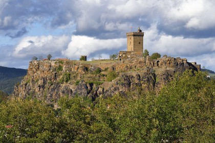 France, Haute-Loire (43), Polignac, Chateau de Polignac, forteresse du XIe siècle sur un plateau basaltique