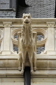 France, Loir et Cher (41), Blois, hôtel d'Alluye rue Saint-Honoré, façade gothico-Renaissance